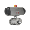  3 Way with Pneumatic Actuator Thread Ball Valve 