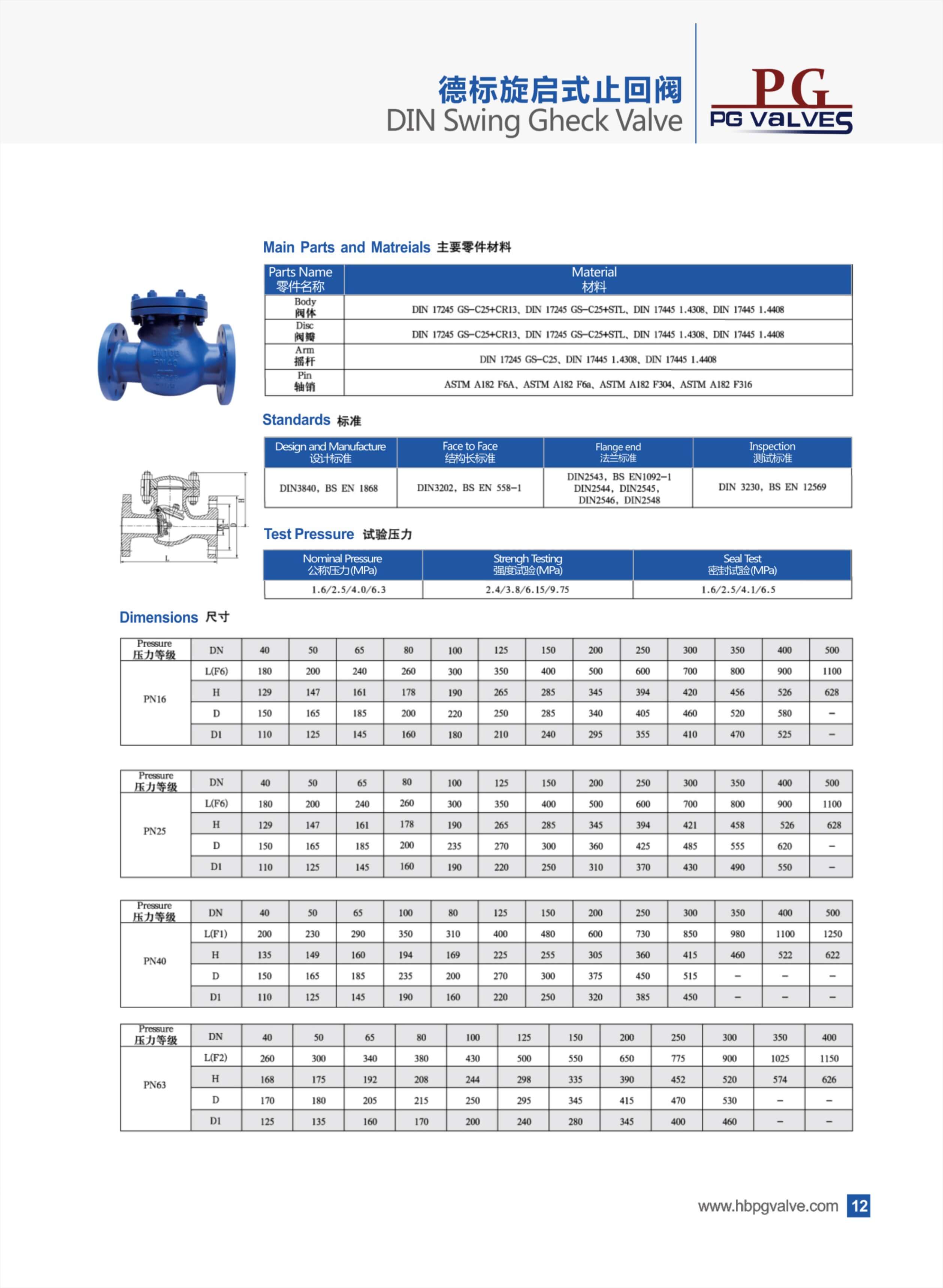 DIN CHECK VALVE
